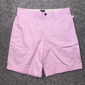 J. Crew Chino Oarsmen Shorts Mens Stretch Pink 10" Inseam Sz 31 NEW